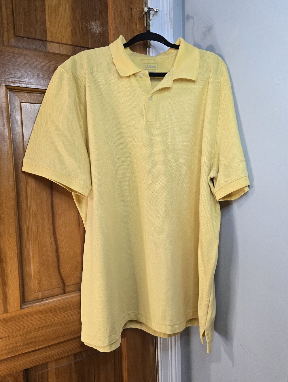 L.L. Bean Men's Polo Shirt in Light Yellow